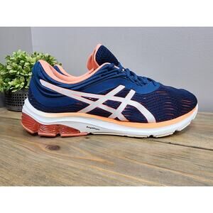 Asics 1012A467 401 Gel Pulse 11 Mako Blue Sun Coral Women's Running Shoes Sz 12